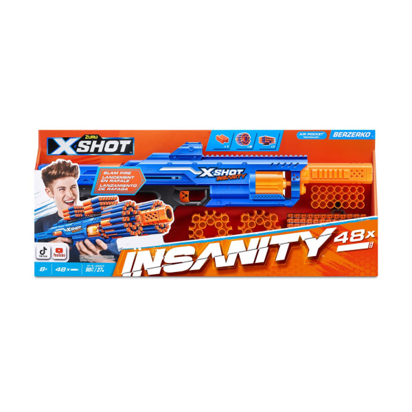 X-Shot Insanity Berzerko med 48 darts multifärg