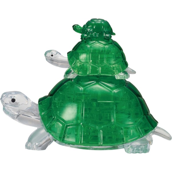 Crystal Puzzle 3D Sköldpaddor 37 bitar multifärg