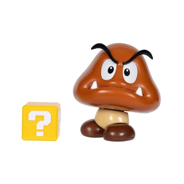 Super Mario Figur 10cm W42 Goomba with ? Block multifärg