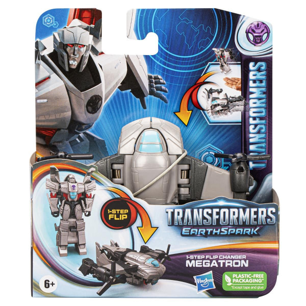 Transformers EarthSpark 1-Step Flip Changer Megatron multifärg