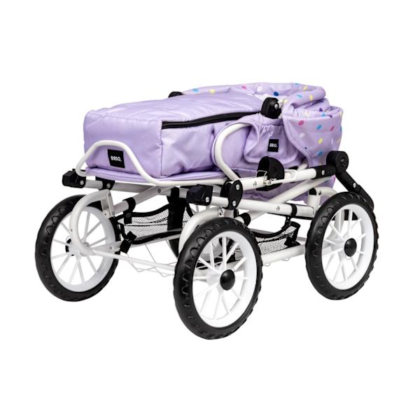BRIO Kombidockvagn Lavender med prickar multifärg
