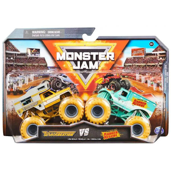 Monster Jam 1:64 2-pack Wreckreation vs Ranger Rescue multifärg