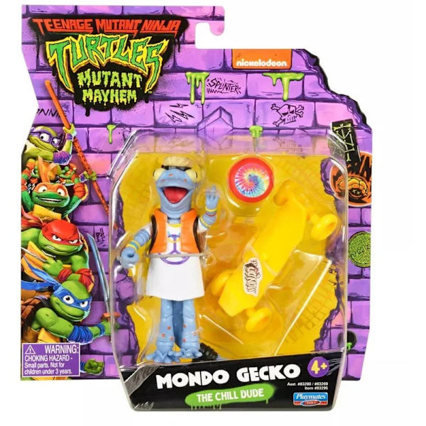 Turtles Mutant Mayhem Figur Mondo Gecko multifärg