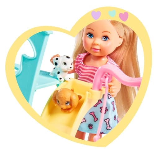 Evi Love Hundlekplats med docka multifärg