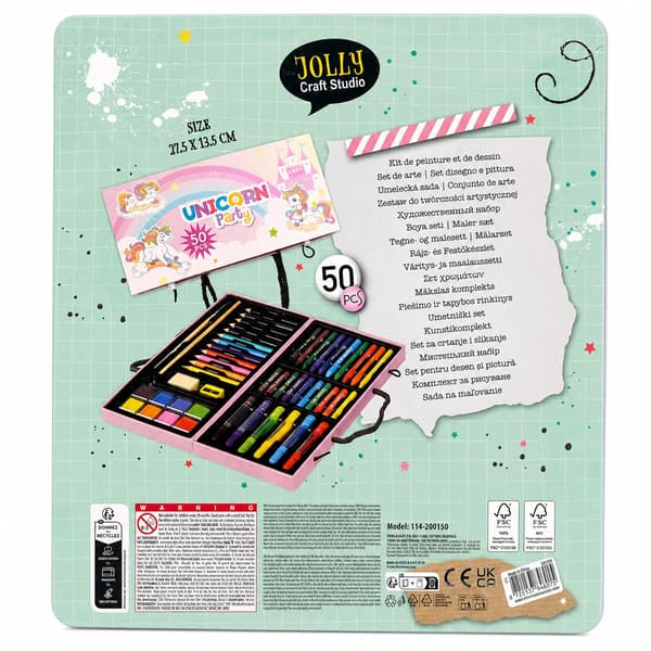 Konstnärsset 50 delar Unicorn multifärg