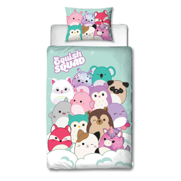 Squishmallows Bäddset Squish Squad 150x210cm multifärg