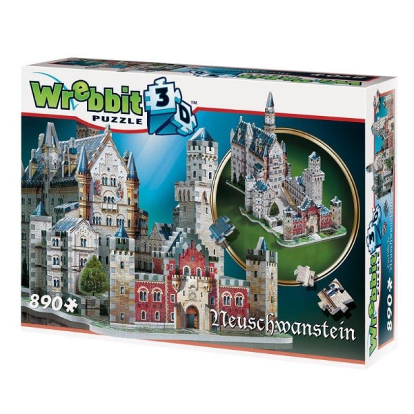 Wrebbit 3D Pussel Neuschwanstein 890 bitar multifärg
