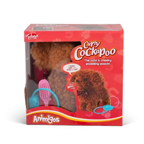 Animigos Gående Cockapoo Hund med ljud multifärg