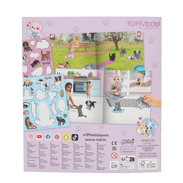TOPModel Stickerworld Kitty and Doggy multifärg