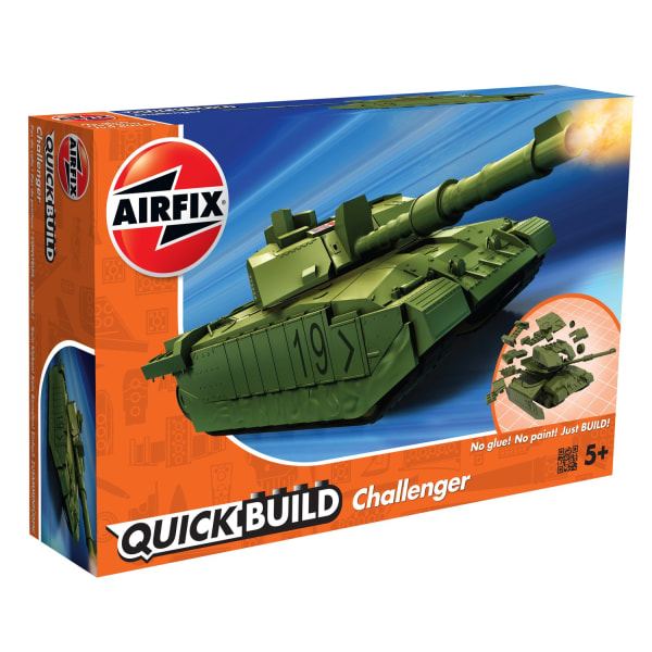 Airfix Quickbuild Challenger Tank Green Modellbyggsats multifärg
