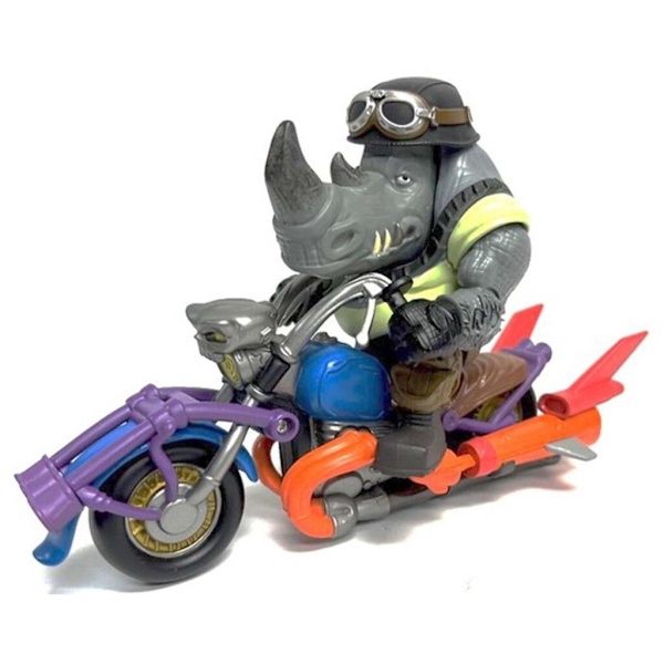 Turtles Mutant Mayhem Chopper Cycle med Rocksteady