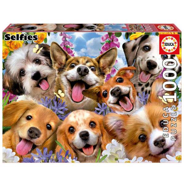 Educa Puppies Selfie Pussel 1000 bitar multifärg