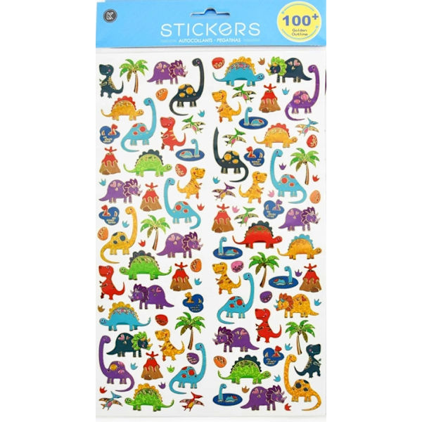 Stickers Dinosaurier 100+ multifärg