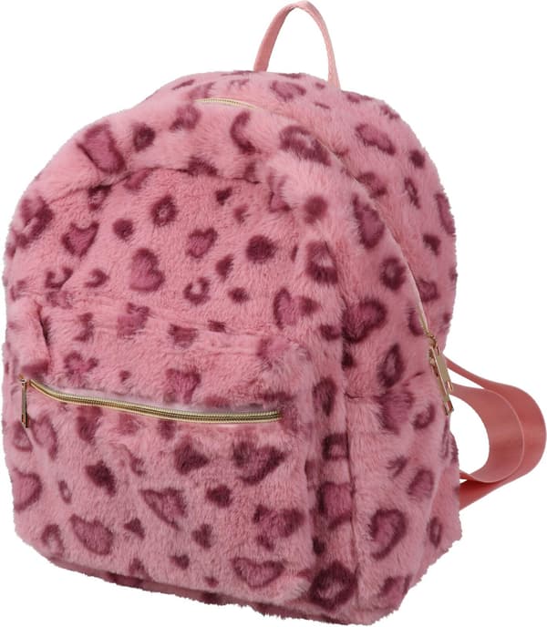 Ryggsäck Mjuk Leopard Rosa multifärg