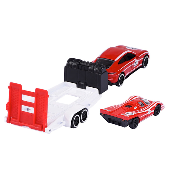 Majorette Porsche Race Trailer Taycan Turbo S + 917 multifärg