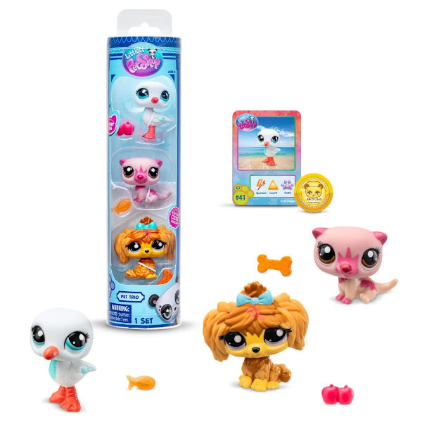 Littlest Pet Shop Pet Trio in Tube Country Vibes multifärg