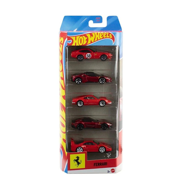 Hot Wheels Ferrari 1:64 5-Pack multifärg