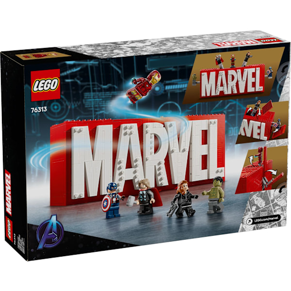 LEGO® MARVEL logotyp och minifigurer 76313