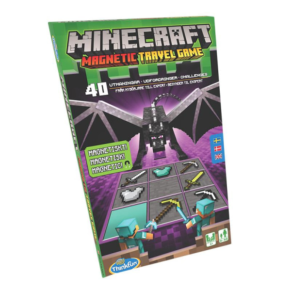 Minecraft Magnetic Travel Game Sv/Dk/En multifärg