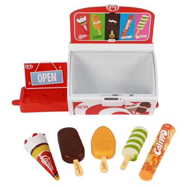 Icecream Freezer Lekset med glassar multifärg