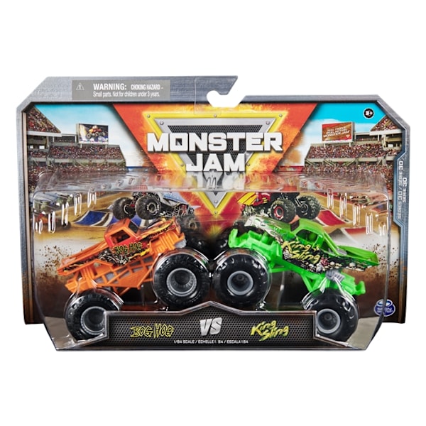 Monster Jam 1:64 2-pack Bog Hog vs King Sling S30 multifärg
