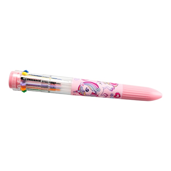 Unicorn Penna med 10 färger multifärg