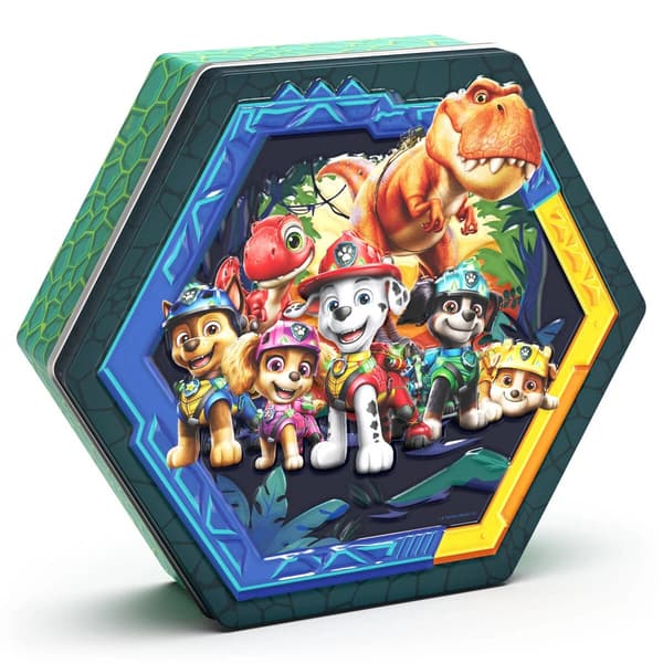 Paw Patrol Dino Plåtlåda med 3 Pussel multifärg
