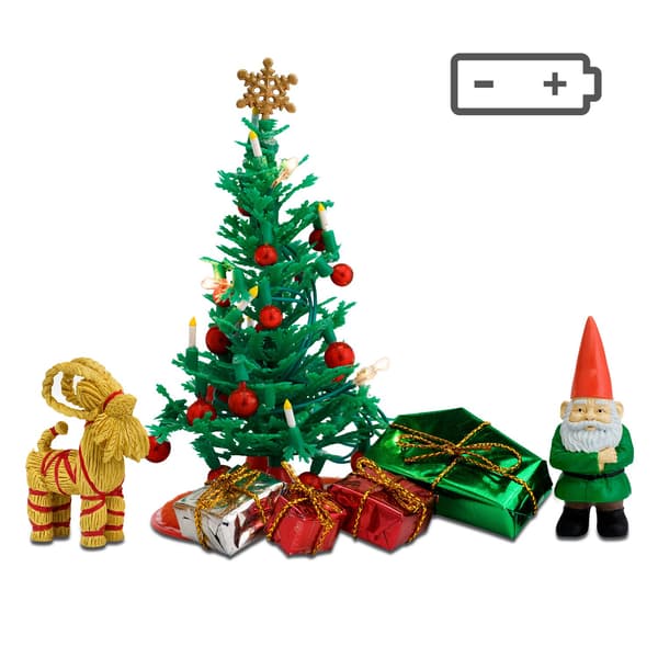 Lundby Julgransset med ljus multifärg