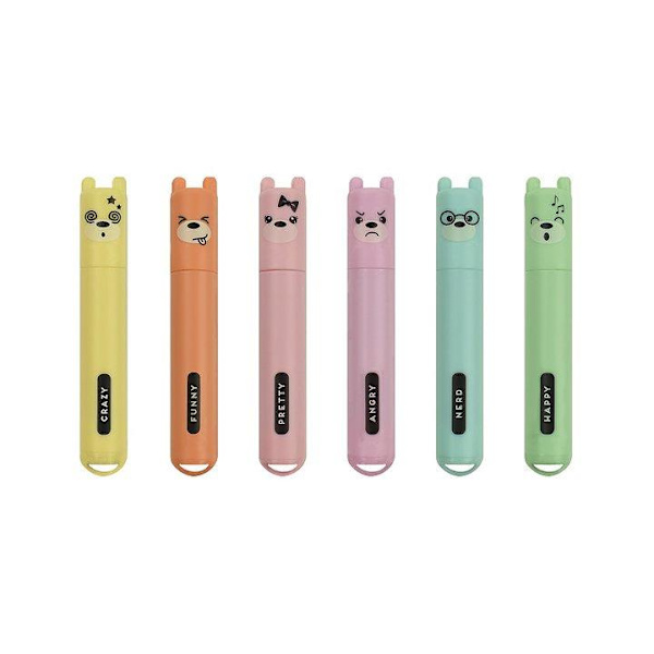 Mini Highlighters pastell Teddy's style 6-pack