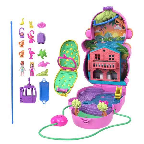 Polly Pocket Momma Monkey & Baby multifärg