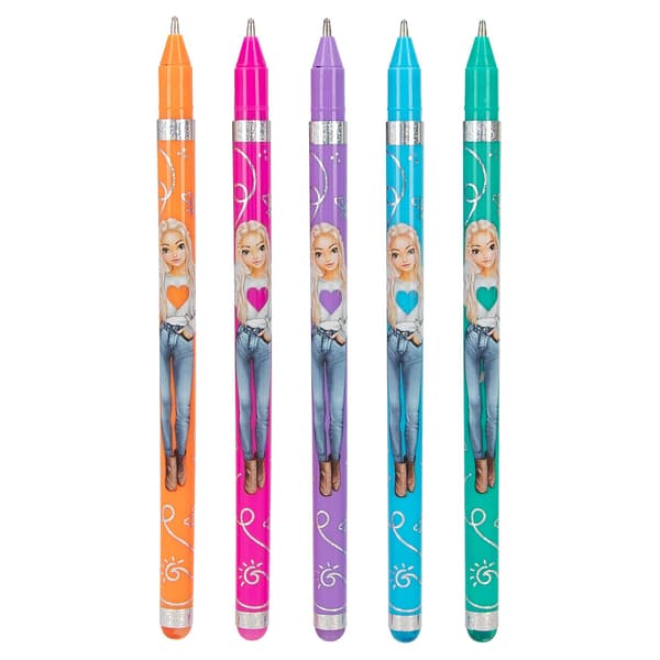 TOPModel Glitter Roller Gelpennor 5-pack multifärg