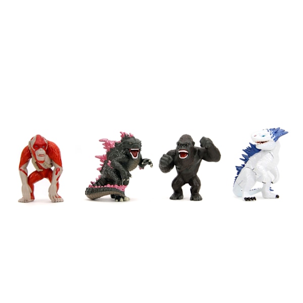 Godzilla x Kong Metallfigurer 4-Pack 2.5" multifärg