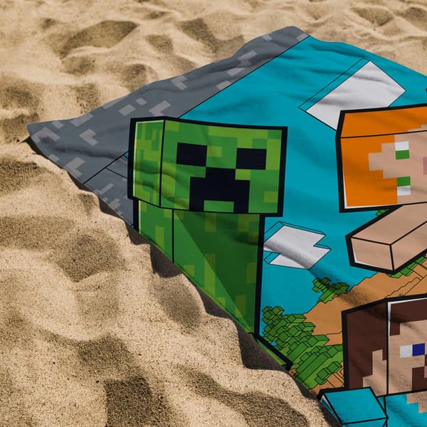 Minecraft Handduk 70x140cm 12982 multifärg