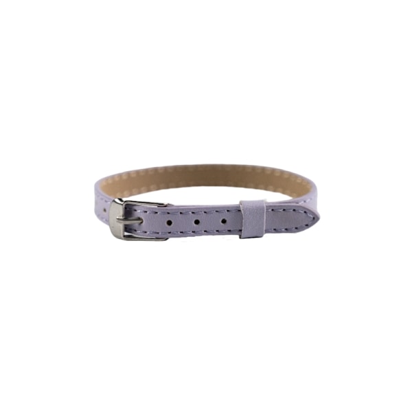 Armband 8mm Lila läder multifärg