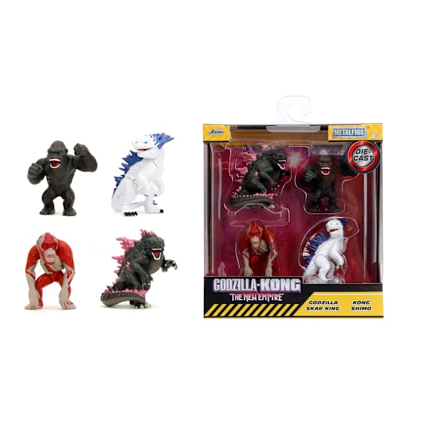 Godzilla x Kong Metallfigurer 4-Pack 2.5" multifärg