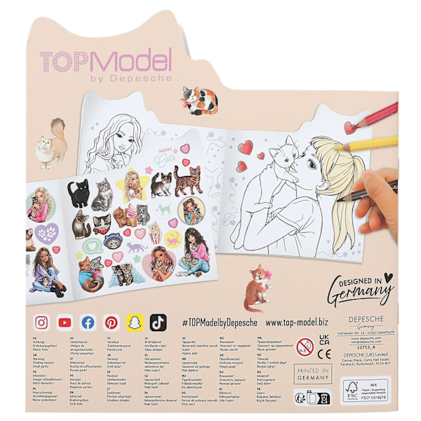 TOPModel Kitty Målarbok med stickers multifärg