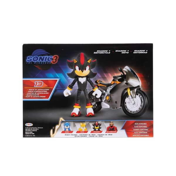 Sonic the Hedgehog Figur med motorcykel Shadow multifärg