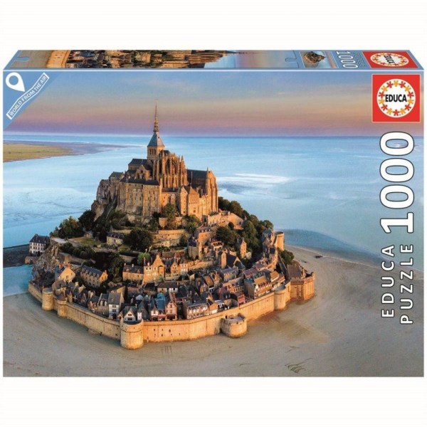 Educa World from the air Mont-Saint-Michel Pussel 1000 bitar 192 multifärg