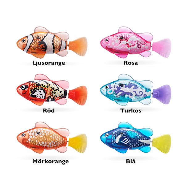 Zuru Robo Alive Robo Fish Ljusorange Ljusorange