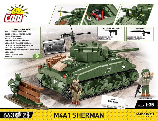 Cobi M4A1 Sherman 1:35 3126 multifärg