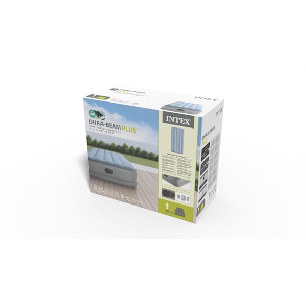 INTEX Dura-Beam Plus Comfort 1-p Luftmadrass med USB pump