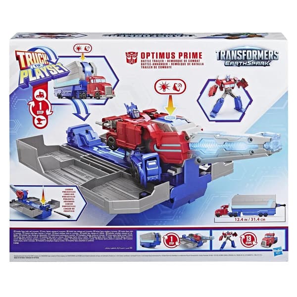 Transformers Earthspark Optimus Prime Battle Trailer multifärg