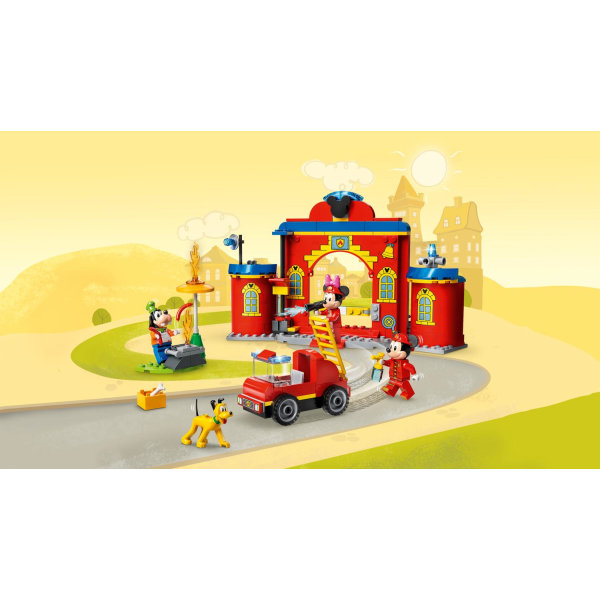 LEGO® Disney™ Musse och hans vänner – Brandstation och brandbil multifärg