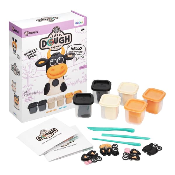 Just Dough Premium Animals Ko multifärg