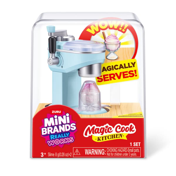 Mini Brands Magic Cook Kitchen Ljusblå Glassmaskin multifärg