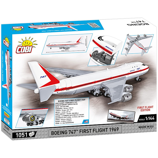 Cobi Boeing 747 First Flight 1969 1:144 26609 multifärg