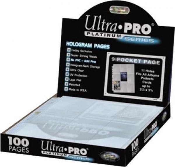 Plastficka 9-P Ultra Pro 100-pack Platinum Series Transparent