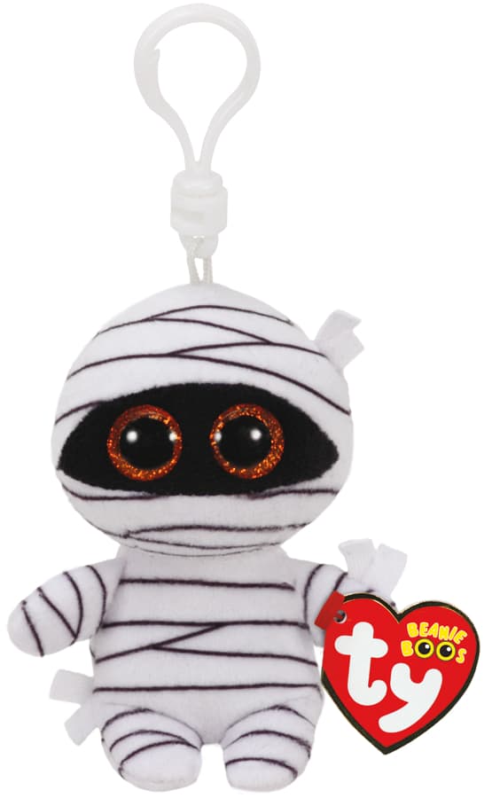 TY Beanie Boos Mummy Vit mumie Clip multifärg