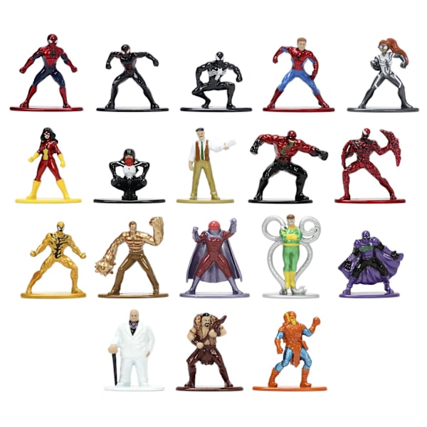Marvel Spiderman Samlarfigurer Nano Metall 18-Pack multifärg