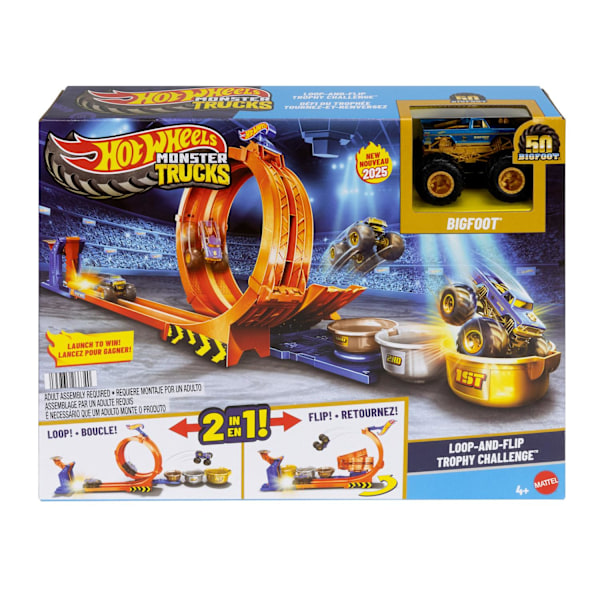 Hot Wheels Monster Trucks Loop-and-Flip Trophy Challenge multifärg